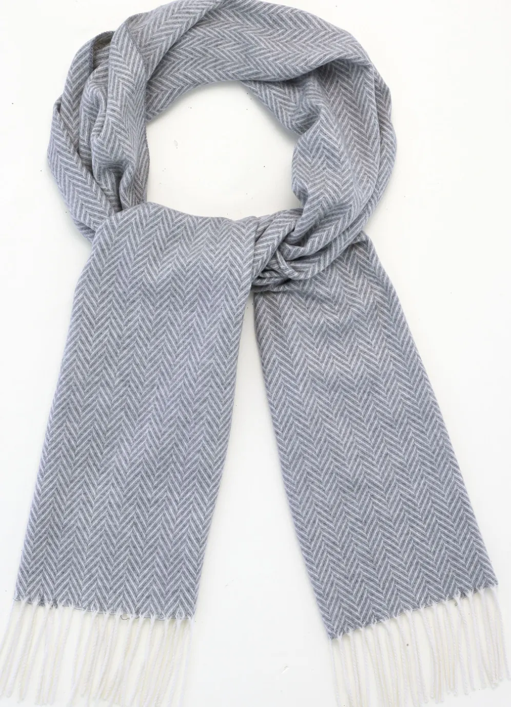 Schal mit Fischgratdessin