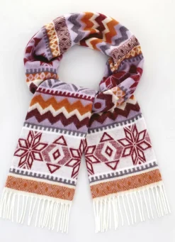 Schal mit grafischem Dessin