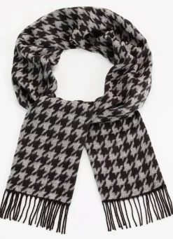 Schal mit Hahnentritt-Dessin