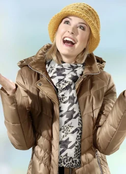 Schal mit Hahnentritt-Dessin