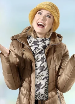 Schal mit Hahnentritt-Dessin