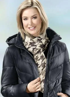 Schal mit Hahnentritt-Dessin