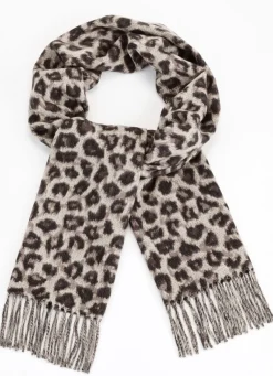 Schal mit Raubtierfell-Dessin