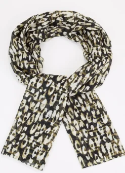Schal mit Raubtierfell-Dessin