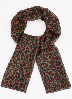 Schal mit Raubtierfell-Dessin