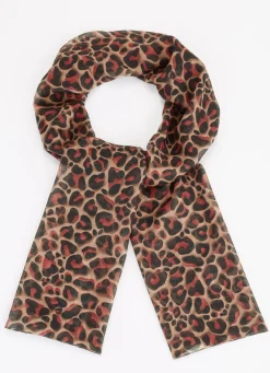 Schal mit Raubtierfell-Dessin