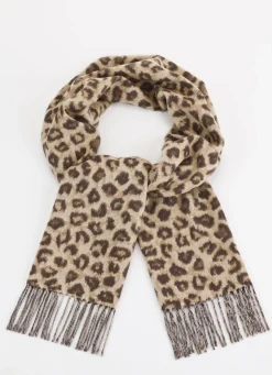 Schal mit Raubtierfell-Dessin