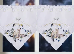 Scheibenhänger, 2er-Set, in Leinenoptik