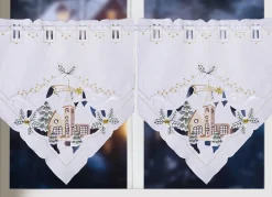 Scheibenhänger, 2er-Set, in Leinenoptik