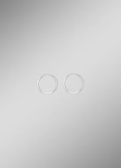 Schicke Creolen in Weißgold 585/- fein