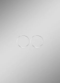 Schicke Creolen in Weißgold 585/- fein