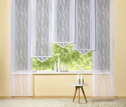 Schiebegardine mit dezentem Wellen-Dessin