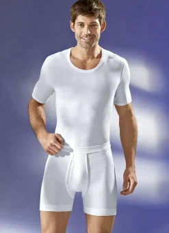 Schiesser Schlupfjacke aus Feinripp, weiß