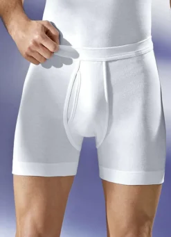 Schiesser Unterhose aus Feinripp mit Eingriff, weiß
