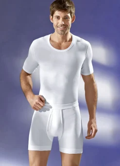 Schiesser Unterhose aus Feinripp mit Eingriff, weiß