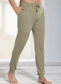 Schlaf- und Freizeithose mit BIO Baumwolle, Bündchenabschllüssen und Durchzugsband