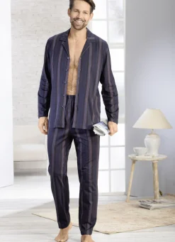 Schlafanzug mit durchgeknöpftem Oberteil