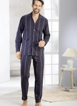 Schlafanzug mit durchgeknöpftem Oberteil