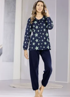 Schlafanzug mit elastischen Arm- und Beinabschlüssen