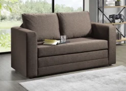 Schlafsofa mit 2 großen, weichen Rückenkissen