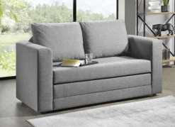 Schlafsofa mit 2 großen, weichen Rückenkissen