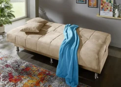 Schlafsofa mit Bettkasten und Dekokissen