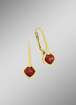 Schlichte Ohrringe mit echt Granat