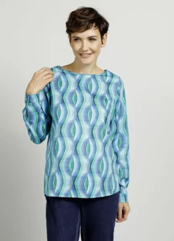 Schlupfbluse mit harmonischem Farbspiel