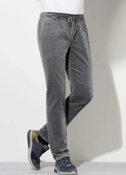 Schlupfcordhose mit Gummibund rundum in 3 Farben