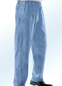 Schlupfjeans mit Gummibund und Kordelzug in 4 Farben