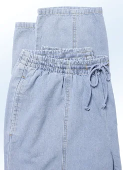 Schlupfjeans mit Gummibund und Kordelzug in 4 Farben
