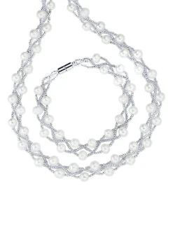 Schmuck-Set 2 teilig mit Süßwasser-Zuchtperlen