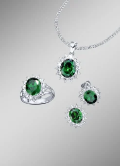 Schmuck-Set, 4-teilig mit Weißgoldauflage