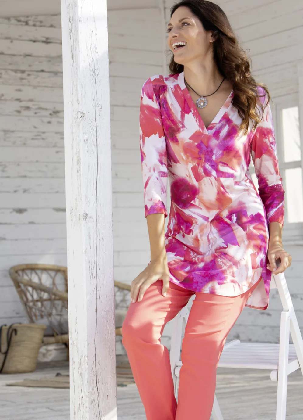 Schön dessinierte Shirt-Tunika