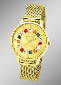 Schöne Quartz-Damenuhr POOLS 2241