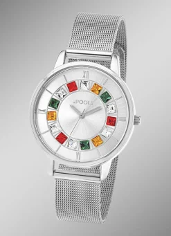 Schöne Quartz-Damenuhr POOLS 2240