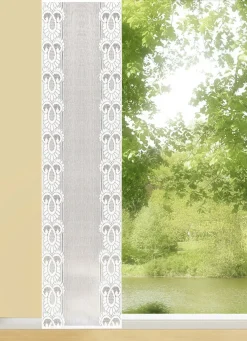 Schöne Schiebegardine mit geradem Abschluss