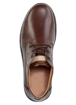 Schnür-Boots aus schattiertem Rind-Nappaleder