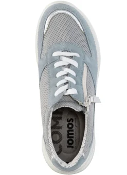 Schnürschuh aus Meshmaterial und Veloursleder