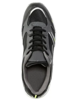 Schnür-Sneaker aus effektvoll bedrucktem Synthetik