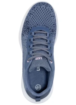 Schnür-Sneaker aus effektvoll strukturiertem Textilmaterial