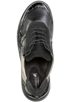 Schnür-Sneaker aus Nappaleder