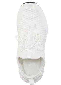 Schnür-Sneaker aus strukturiertem Textilmaterial