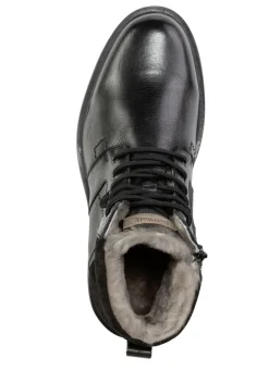 Schnür-Stiefel mit echtem Lammfellfutter