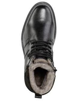 Schnür-Stiefel mit echtem Lammfellfutter