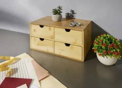 Schubladen-Schrank aus Bambus