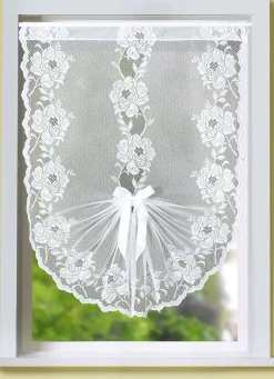 Schwalbenschwanz-Gardine mit Stangendurchzug