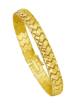 Schweres Armband in Geflecht-Optik mit Kastenschloss