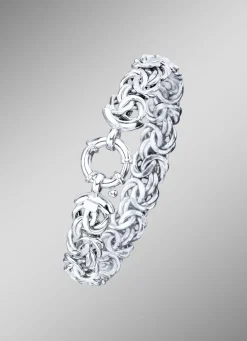 Schweres Königsketten-Armband mit Schmuck-Federring