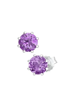 Süße Ohrstecker mit echt Amethyst